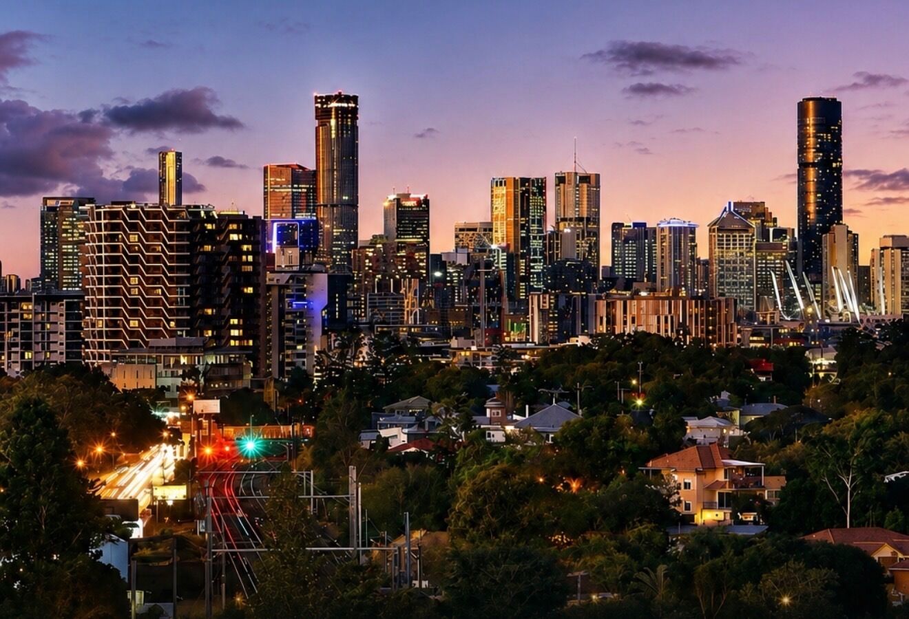 Brisbane skyline from Celadon