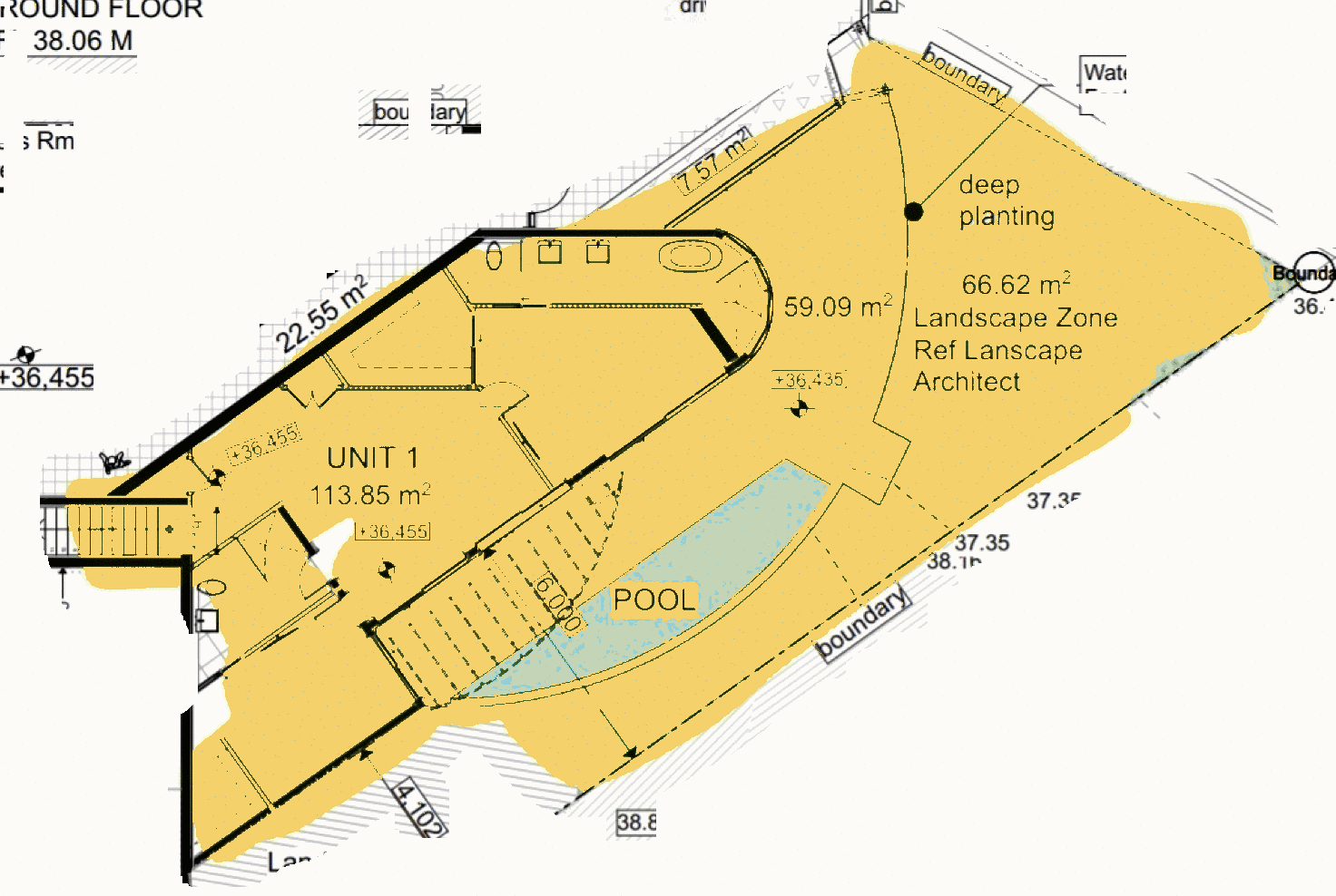 Celadon Unit 1 — Garden Level plan